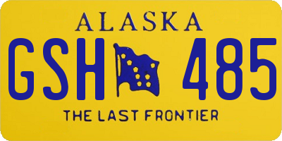 AK license plate GSH485