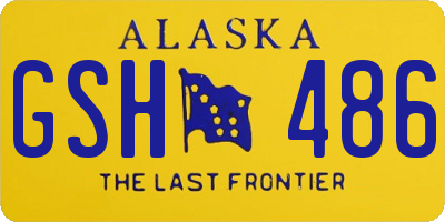 AK license plate GSH486