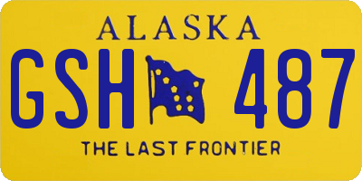 AK license plate GSH487