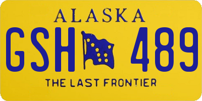 AK license plate GSH489