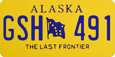 AK license plate GSH491