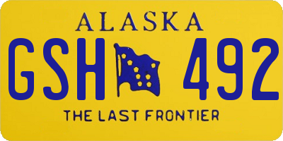 AK license plate GSH492