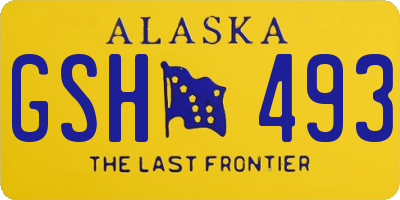 AK license plate GSH493