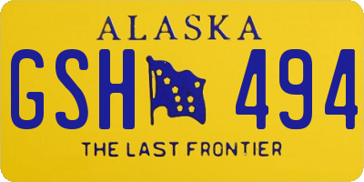 AK license plate GSH494