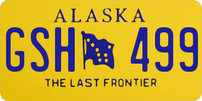 AK license plate GSH499