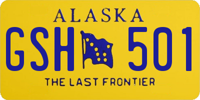 AK license plate GSH501