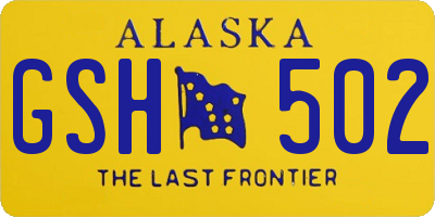 AK license plate GSH502