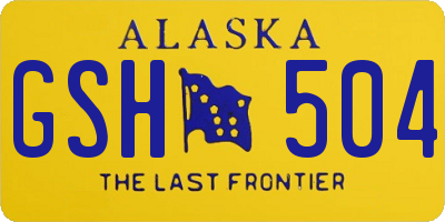 AK license plate GSH504