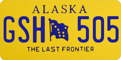 AK license plate GSH505