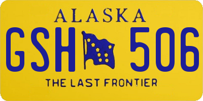 AK license plate GSH506