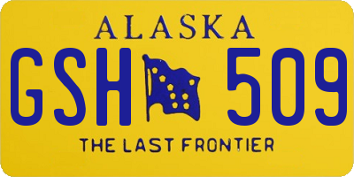 AK license plate GSH509