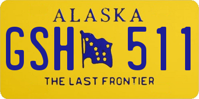 AK license plate GSH511