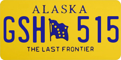 AK license plate GSH515