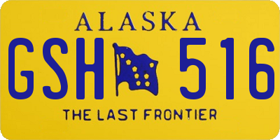 AK license plate GSH516