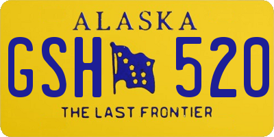 AK license plate GSH520