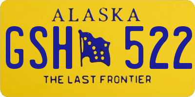 AK license plate GSH522