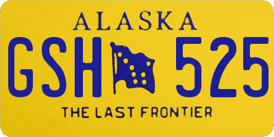 AK license plate GSH525