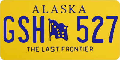 AK license plate GSH527