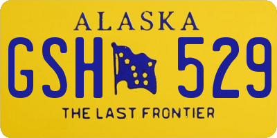 AK license plate GSH529