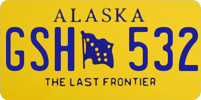 AK license plate GSH532