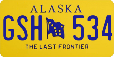 AK license plate GSH534