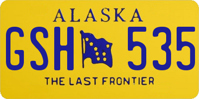 AK license plate GSH535