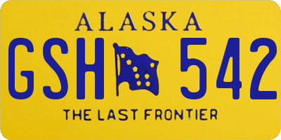 AK license plate GSH542