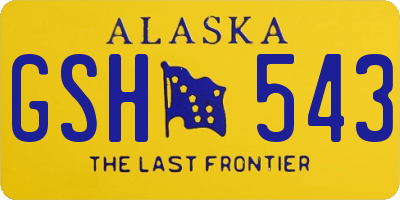 AK license plate GSH543