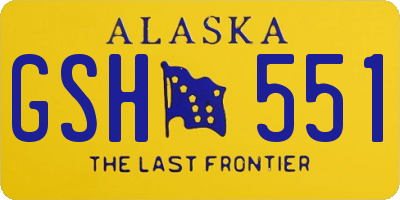 AK license plate GSH551