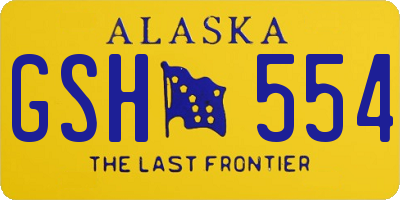 AK license plate GSH554