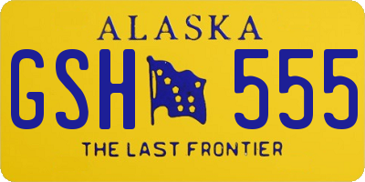 AK license plate GSH555