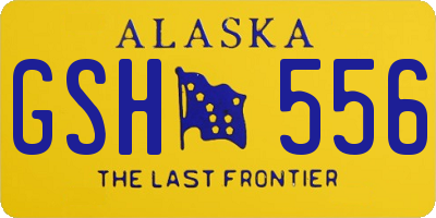 AK license plate GSH556