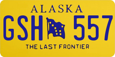 AK license plate GSH557