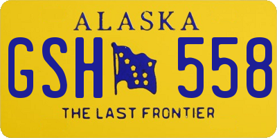AK license plate GSH558