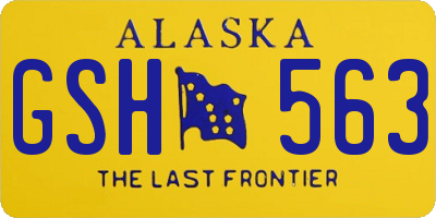 AK license plate GSH563