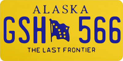 AK license plate GSH566