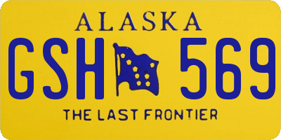 AK license plate GSH569