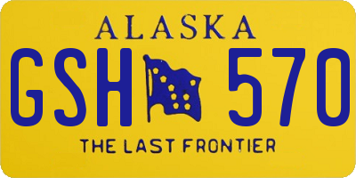 AK license plate GSH570