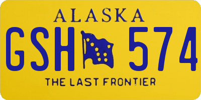 AK license plate GSH574