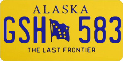 AK license plate GSH583