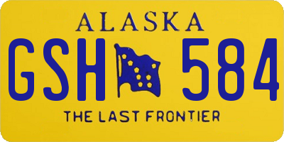 AK license plate GSH584