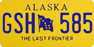 AK license plate GSH585