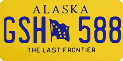 AK license plate GSH588
