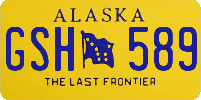 AK license plate GSH589