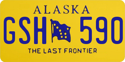 AK license plate GSH590