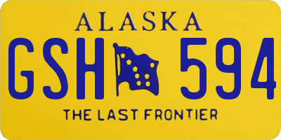 AK license plate GSH594