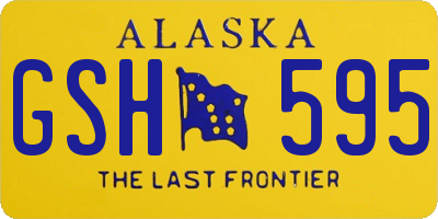 AK license plate GSH595