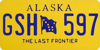 AK license plate GSH597