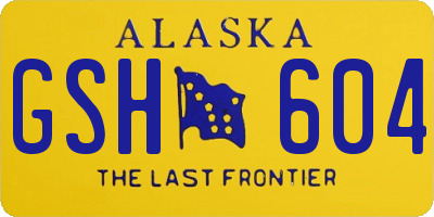 AK license plate GSH604