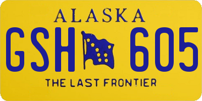 AK license plate GSH605
